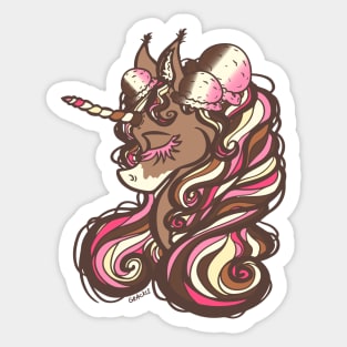 Neapolitan Unicorn Sticker